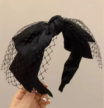 블랙 리본 포함 헤어 밴드