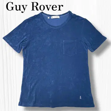Guy Rover 이탈리아제 벨로아 코튼 파일 티셔츠 네이비 M