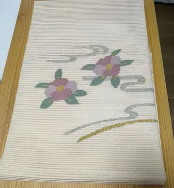 나고야 오비 명주 쓰즈레 여름 오비