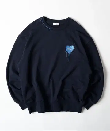 HEART LOGO STITCH SWEAT M 네이비