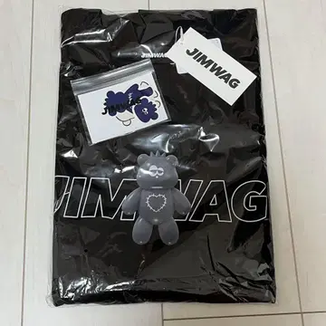 JIMBEAR PRINT T BLACK 스티커 포함