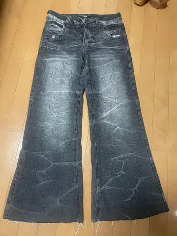 JADED LONDON Black Crease Blaze Jeans 30