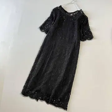 블랙 전체 레이스 원피스