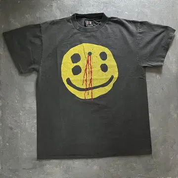 Smiley Face - 빈티지 가공 T셔츠 (XL)
