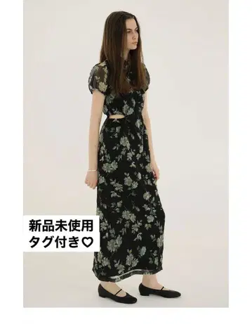 CLANE SHEER FLOWER MINI PUFF ONEPIECE