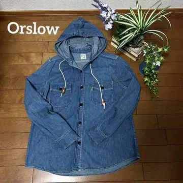 Orslow 후디드 데님 셔츠