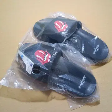 지유 샤워 샌들 롤링 스톤즈 블랙 26.0cm 미사용 새상품