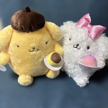폼폼푸딩 봉제 인형 세트 KDDI 전보 푸딩 마카롱