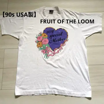 90s 프룻 오브 더 룸 프린트 티셔츠 USA제 싱글 스티치 L