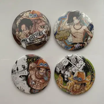 ONE PIECE 포트거스 D 에이스 캔뱃지 4개 세트