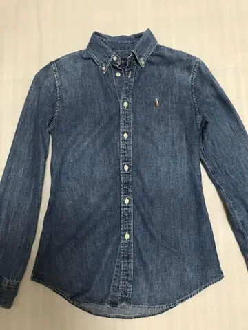 새상품급 랄프 로렌 데님 셔츠 XS