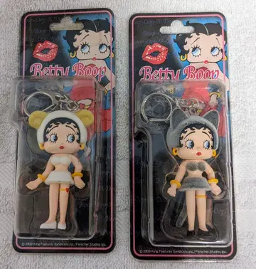 Betty Boop 베티 키링 양 고양이 세트