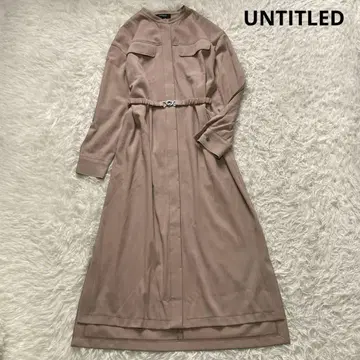 세탁 가능한 UNTITLED 밴드 카라 셔츠 원피스 긴팔 롱 사이즈 2