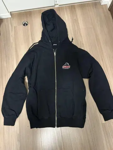 XLARGE 블랙 집업 후드티