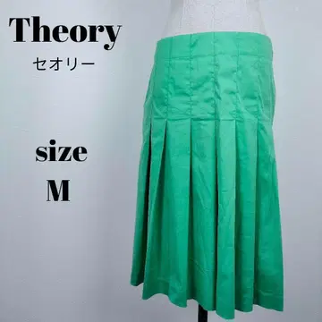 [ a299 ] Theory 띠어리 턱 스커트 M 그린 스트레치