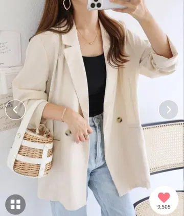 린넨 더블 자켓