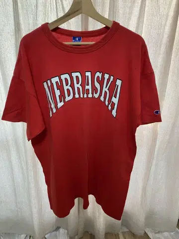 챔피온 NEBRASKA 티셔츠 XX-Large 빨간색