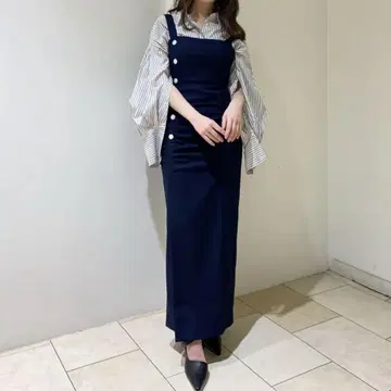 cocodeal 프론트 버튼 슬릿 베어 원피스