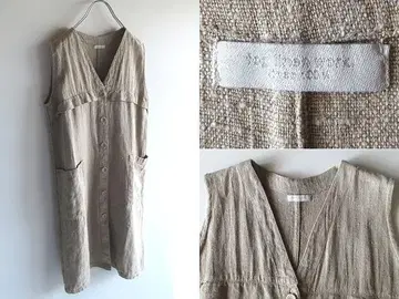 리투아니아 fog linen work 린넨 슬리브리스 원피스