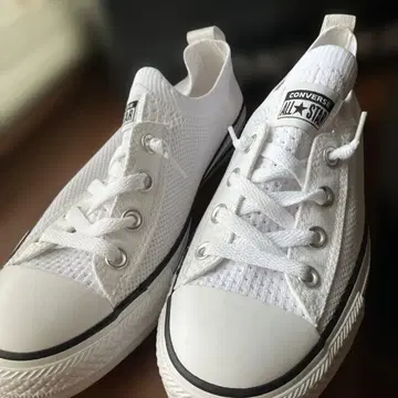 CONVERSE SHORELINE 니트 슬립온/화이트 /24.5cm