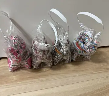 페이즐리 무늬 봉제 인형 4개 세트