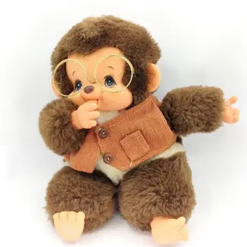 당시의 물건 몬치치풍 인형 발바닥 하트 안경 원숭이 세키구치풍