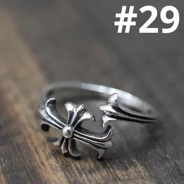 29호 Silver925 클래식 플로럴 크로스 반지 Silver925