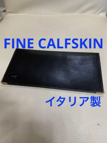 블랙 카프 스킨 장지갑 이탈리아제. 지폐 지갑입니다.