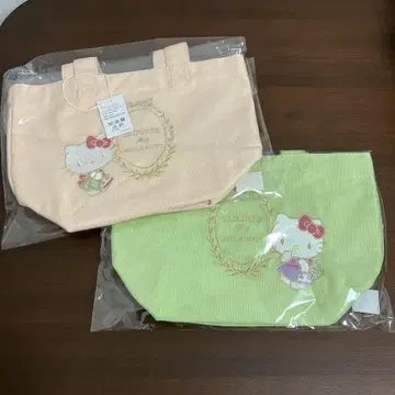 완판템 구하기 어려움 라뒤레 헬로키티 미니 토트백 2색 세트
