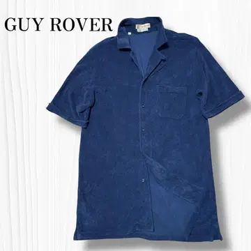레어 GUY ROVER 파일 소재 반팔 셔츠 아우터 이탈리아제 M
