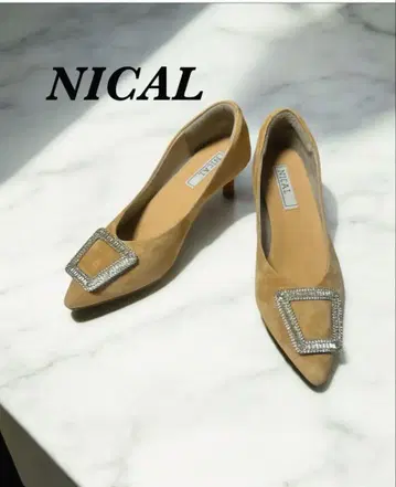 NICAL 니칼 비쥬 스틸레토 펌프스 베이지 스웨이드