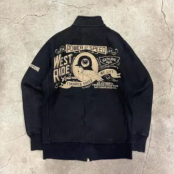 WEST RIDE 집업 맨투맨 자켓 블랙