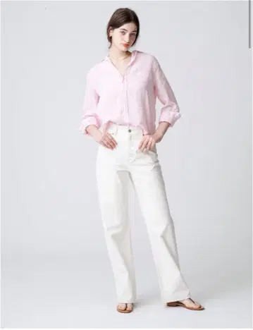 RH Vintage 론 헤르만 화이트 스트레이트 데님 팬츠 26