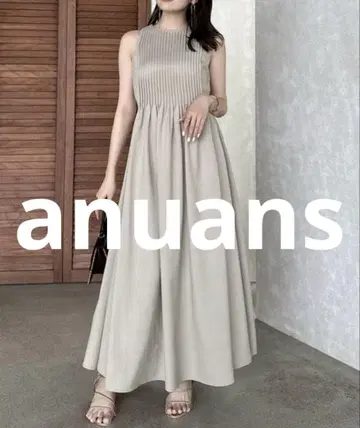 거의 미사용 anuans 슬리브리스 원피스 SMALL 베이지