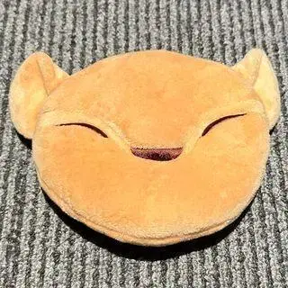 고양이 얼굴 쿠션 오렌지