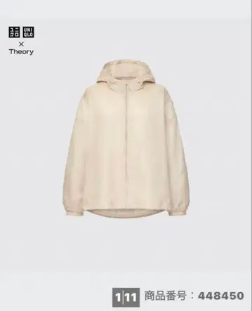 유니클로 Theory 콜라보 후드 부착 마운틴 후드티 베이지 M