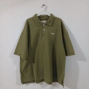 올리브 그린 피케 셔츠 L 사이즈