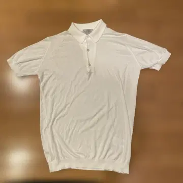 JOHN SMEDLEY 화이트 피케 셔츠 사이즈 19-14