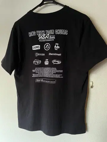 2025 CHUMS 참스 별주 티셔츠 블랙 사이즈: XL