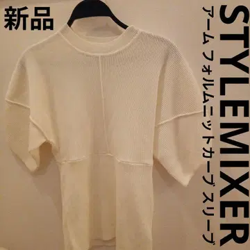 STYLEMIXER 암 형태 썸머 니트 커브 슬리브