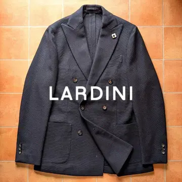 LARDINI 더블 자켓 네이비 홉색 라르디니 44