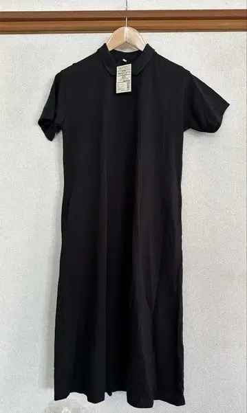 무인양품 muji xs s 원피스 미사용 새상품 폴로 블랙 검정