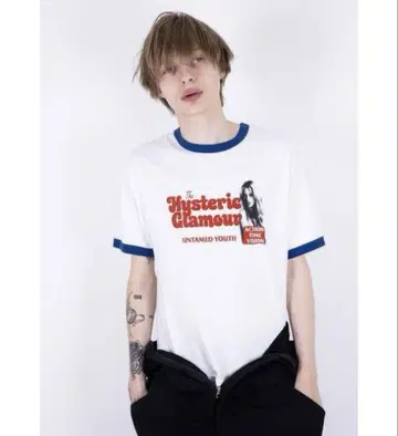 히스테릭 글래머 UNTAMED YOUTH 링거 티셔츠