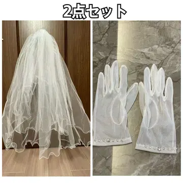 [새상품급] [2세트] 웨딩 베일/글로브 [와타베 웨딩]