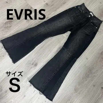 EVRIS 블로킹 벨보텀 데님 팬츠