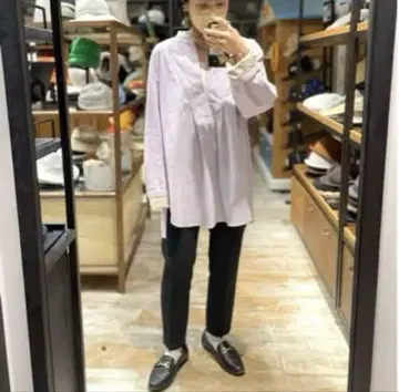 6 (ROKU) FAKE SUEDE SHIRT 스웨이드 보라색 로쿠