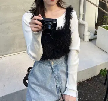 CAPRICIEUX LEMAGE 프린지 뷔스티에 블랙