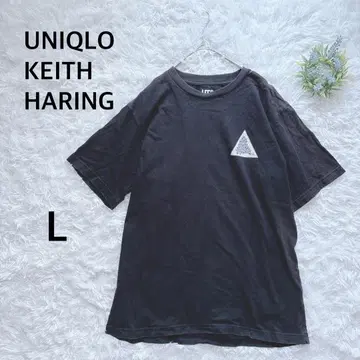 유니클로 UNIQLO 키스 해링 티셔츠 프린트 블랙 L 캐주얼