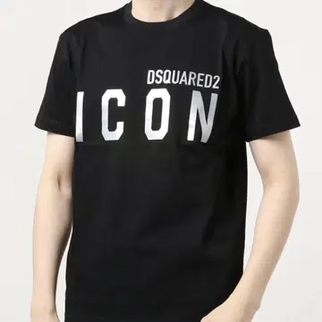 DSQUARED2 ICON 로고 반팔 티셔츠 블랙