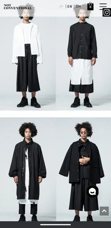NOT CONVENTIONAL 노트 컨벤셔널 하카마 팬츠 블랙